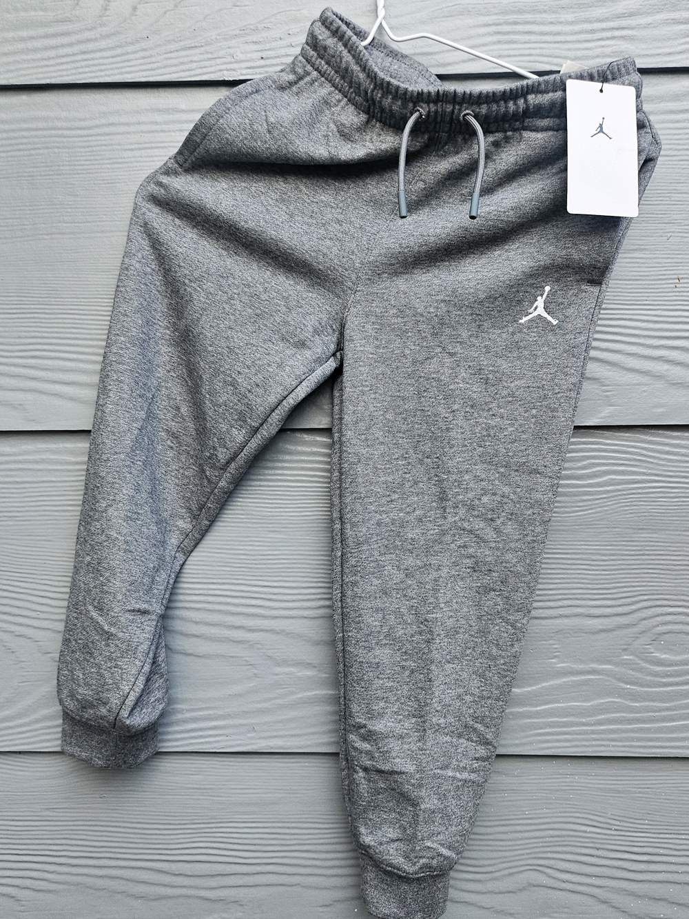 Jordan Boys Gray French Terry Sweatpants / Joggers, 5-6 Yrs